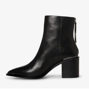 Black Leather Ankle Boots